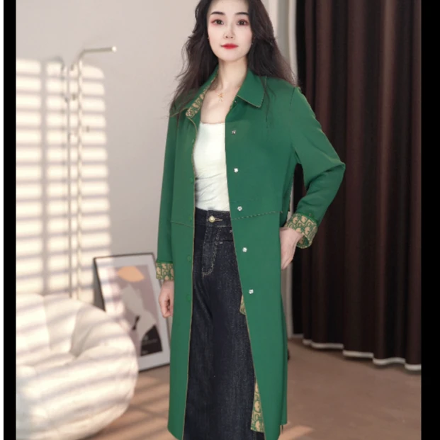1050-气质春季外套女装风衣时尚气质款女