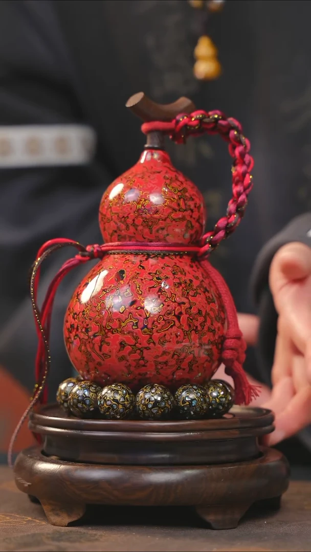 【闪购商品】YR130漆艺酒葫芦不包手串及旋转底座