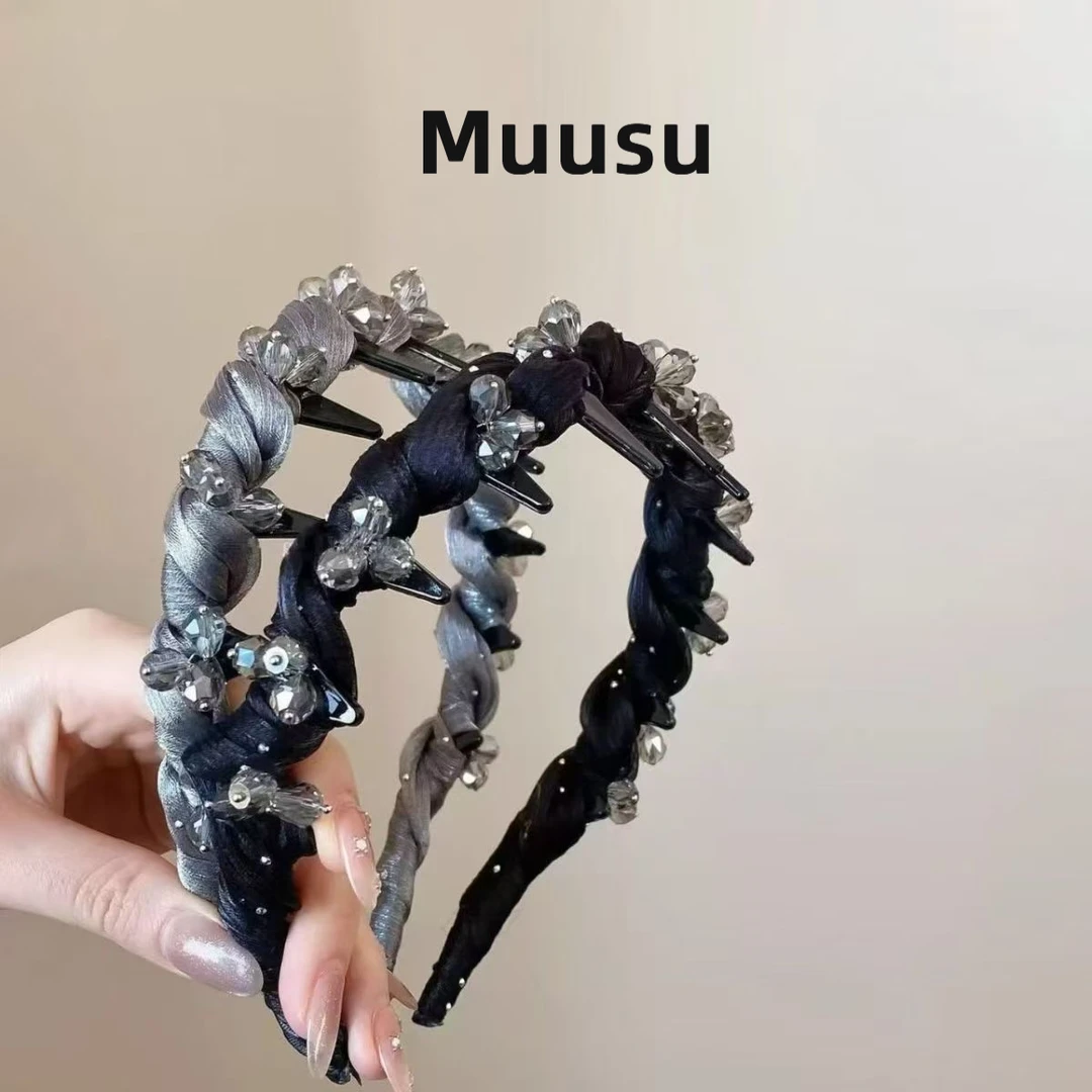 【Muusu】新款高级感网纱缠绕百搭氛围感网红气质发箍时尚百搭发饰