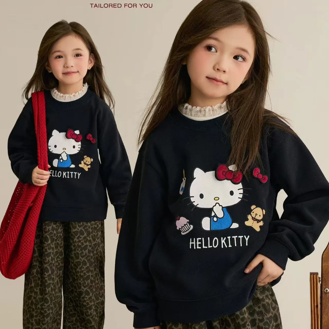 女童卫衣2025秋冬装新款儿童秋季外穿百搭上衣女孩洋气加绒加厚潮