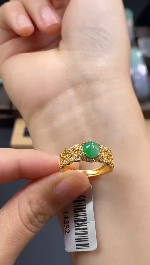 颈饰银S925镶嵌翡翠14252