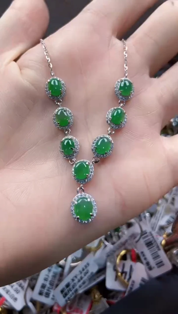 翡翠戒指银S925镶嵌101010----6