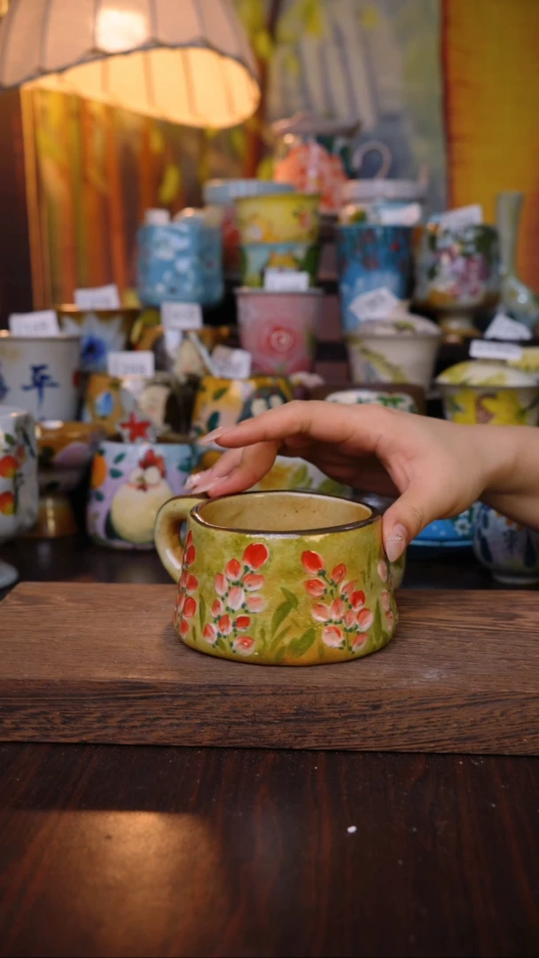摆件泥垚手作 景德镇手工手绘器物