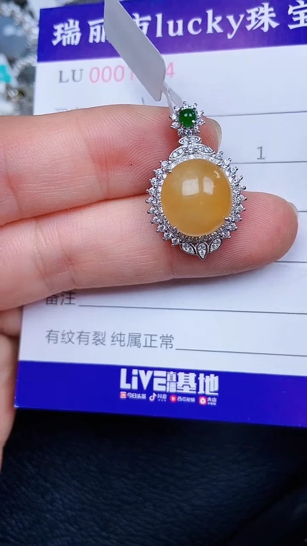 颈饰银S925镶嵌翡翠1584