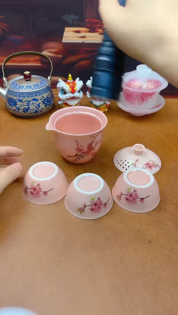 陶瓷茶具摆件旅行套组