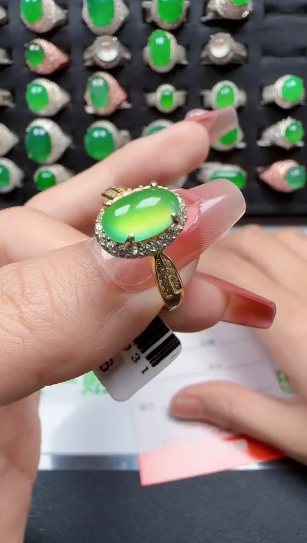 【闪购商品】翡翠戒指银S925镶嵌3149