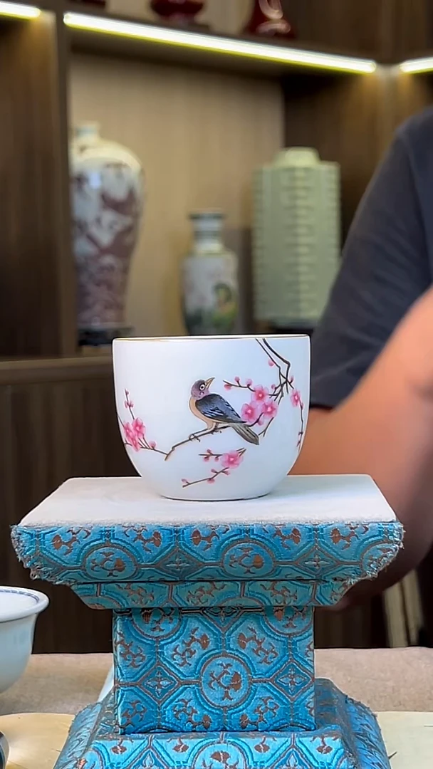 瓷片景德镇毛仔柴窑杯