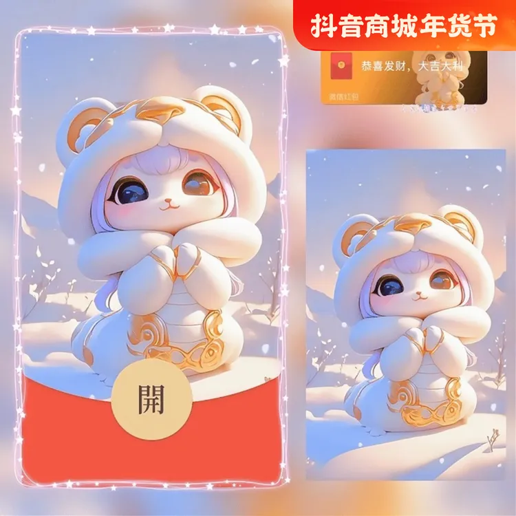 美好如约而至春节红包封面序列号微信动态设计封面新年送女友设计