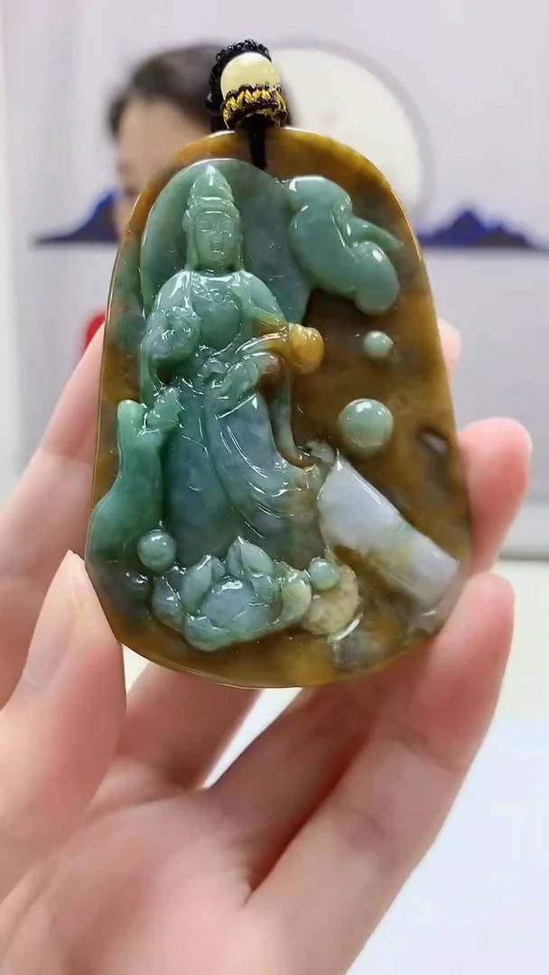 定制翡翠未镶嵌4902zm-毛货挂件16观音
