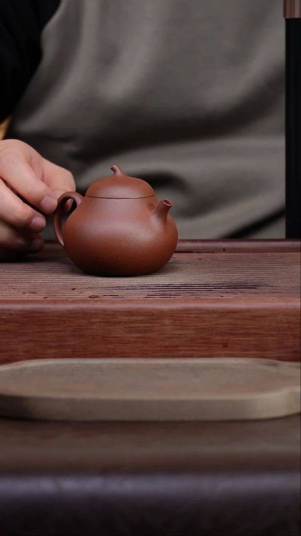 茶壶紫砂全手底槽青 茄瓜