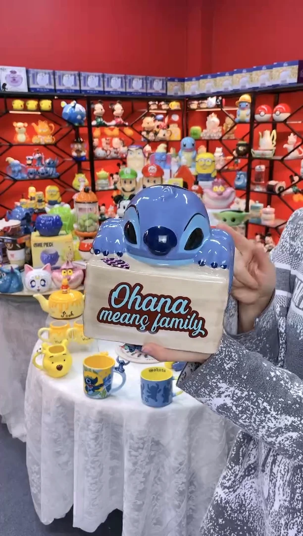 【闪购商品】.@@史迪奇陶瓷饼干罐