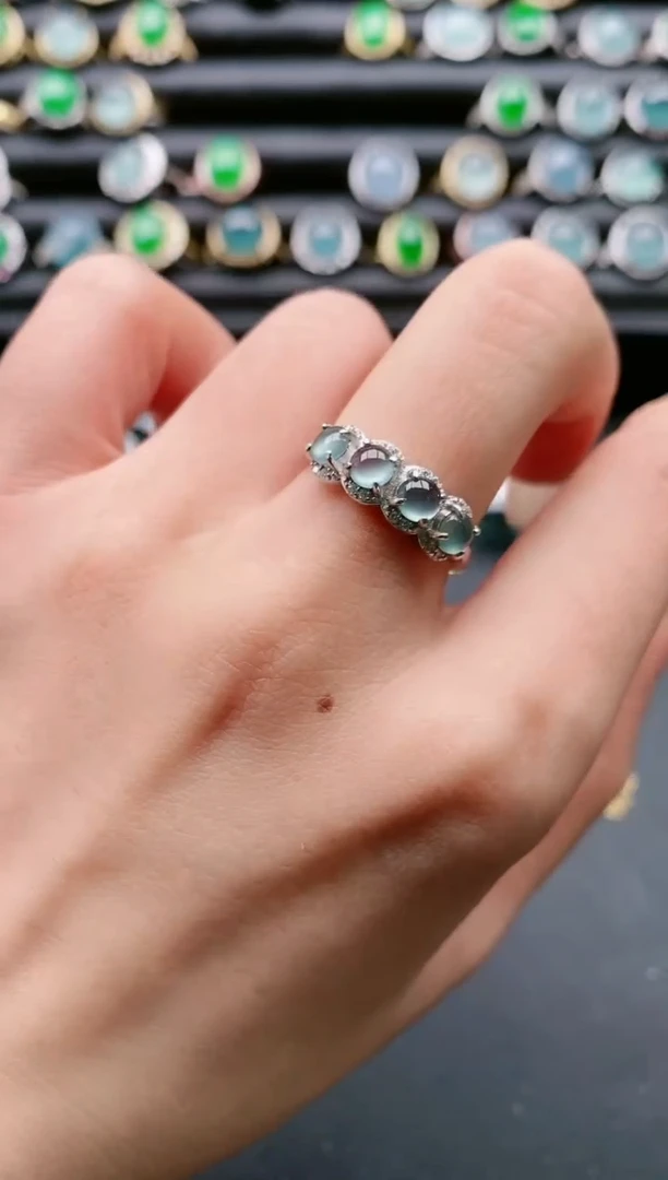 【闪购商品】翡翠戒指银S925镶嵌11111