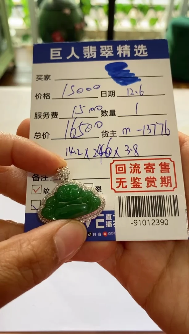 【闪购商品】翡翠颈饰18K金镶嵌多人-91012390