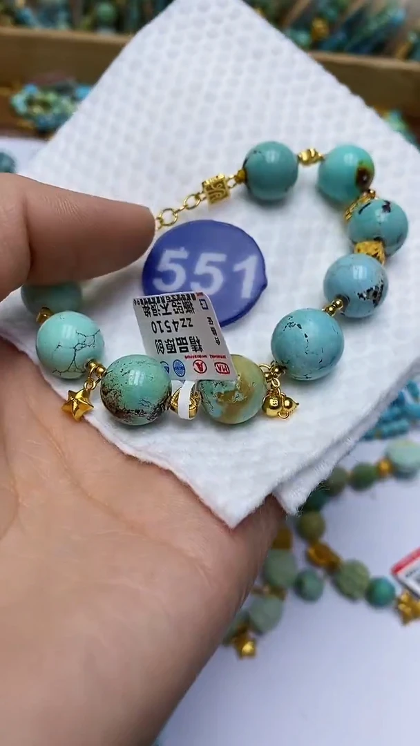 【闪购商品】绿松石手串银S925镶嵌551