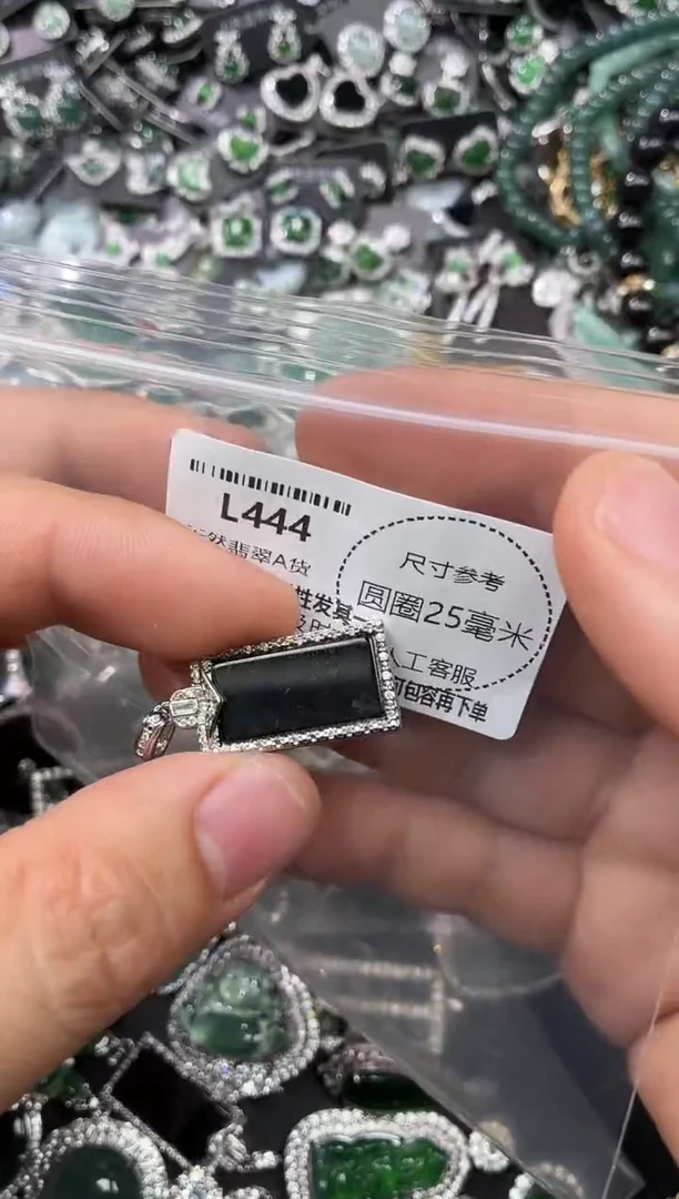 翡翠未镶嵌颈饰L444吊坠