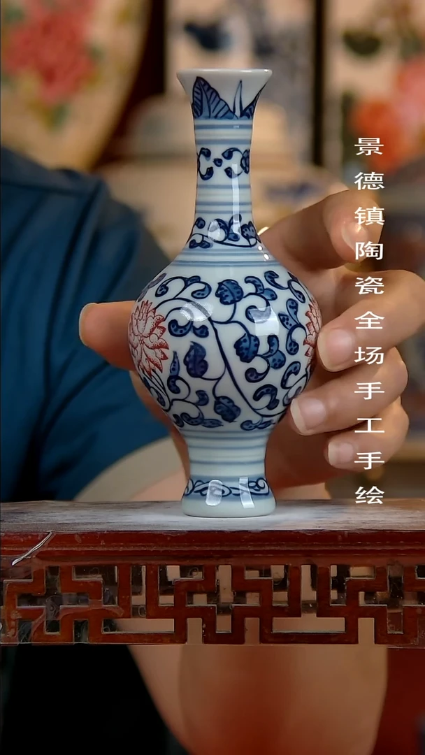 摆件景德镇陶瓷 手工手绘