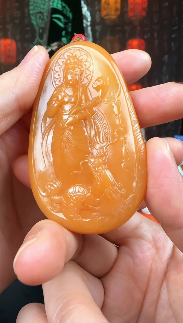 未镶嵌和田玉挂件事**意观音