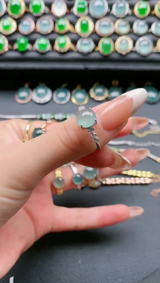 【闪购商品】翡翠戒指银S925镶嵌11111