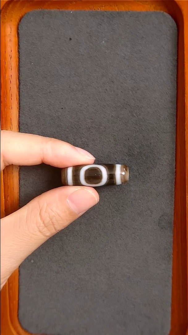 未镶嵌玛瑙/玉髓珠宝半成品建成一眼天地天珠10*30