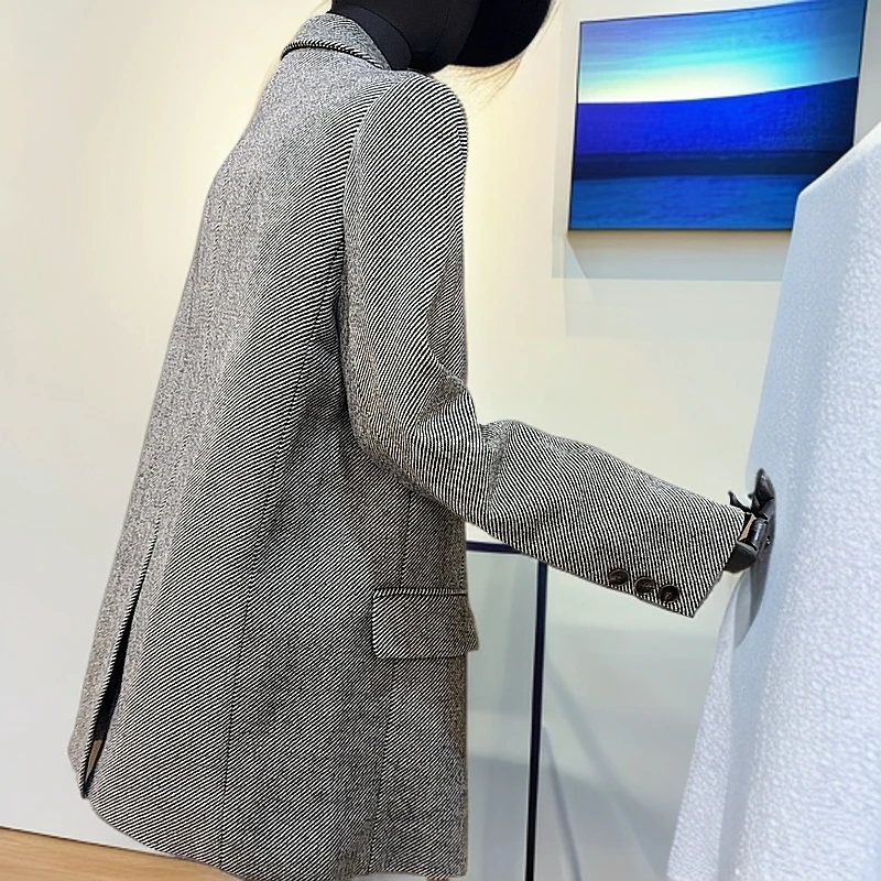 【新品牌官方店】Youth Select 时尚条纹妮子外套