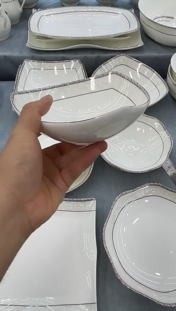 骨瓷玲珑6三角2个