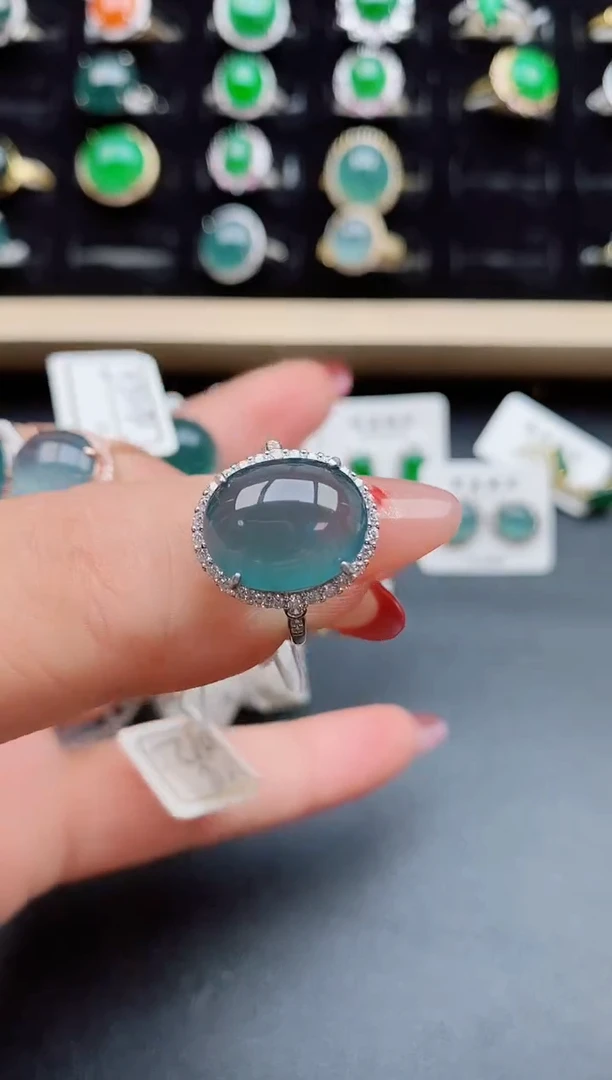 【闪购商品】翡翠戒指银S925镶嵌508005