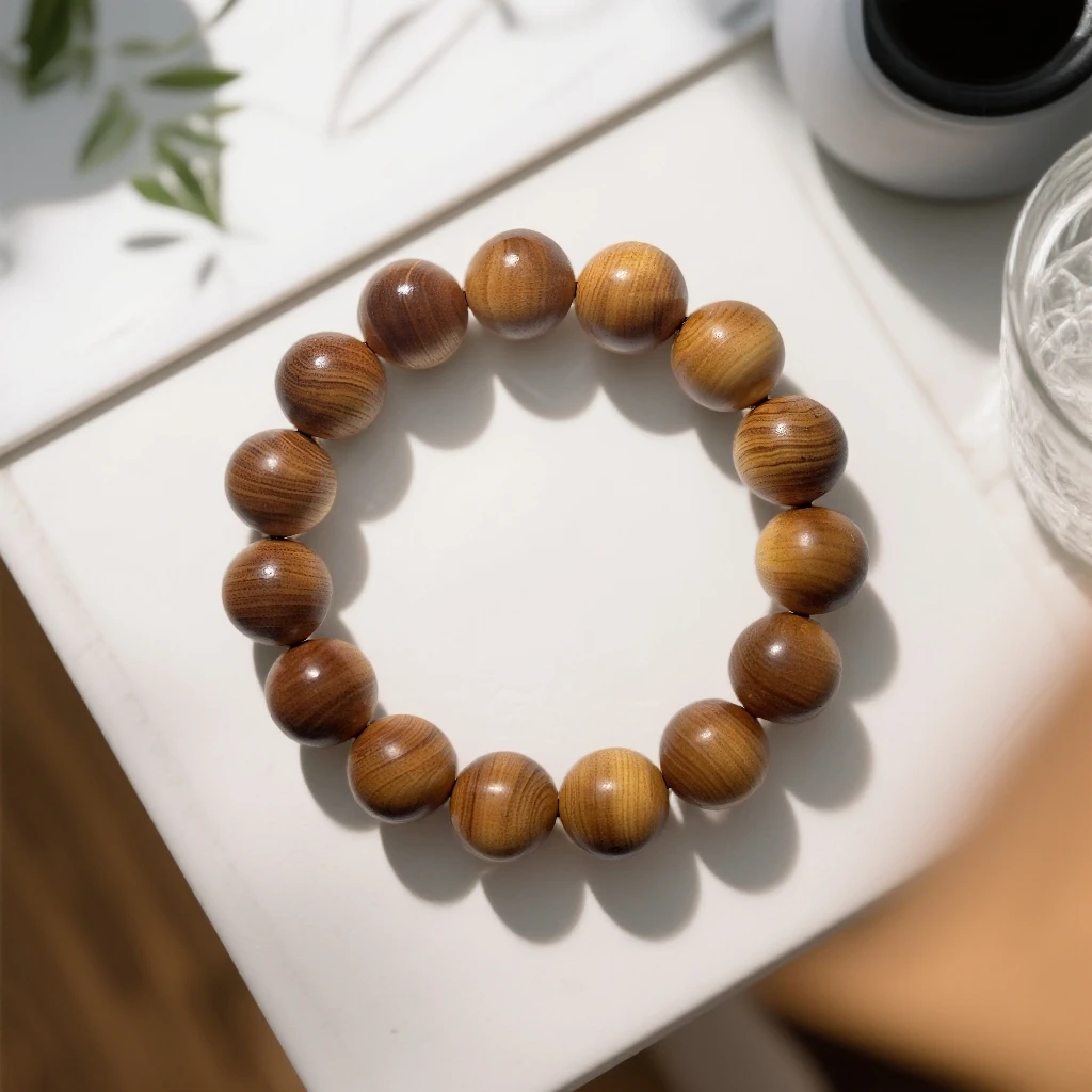 太行陈化老料黑油崕柏1.5单圈崕柏手串