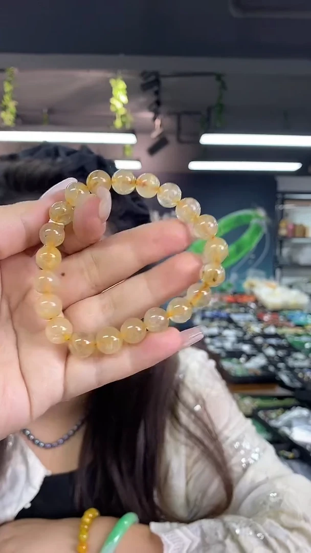 水晶手串未镶嵌多样性发其一颜色微差