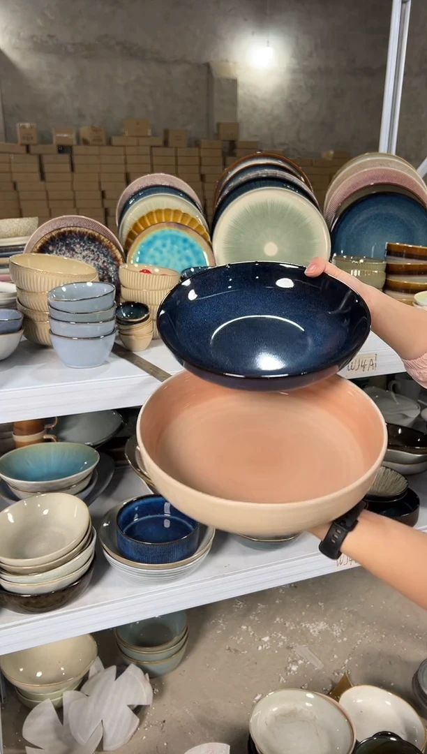 陶瓷外贸尾货瑕疵满20包邮X2 深盘组合