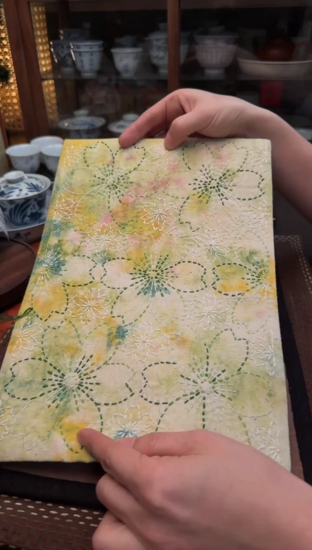 【闪购商品】织绣Cici手作老布植物染柿染杯垫322