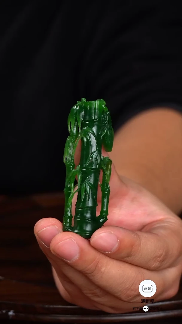 未镶嵌和田玉挂件一***谛竹报平安