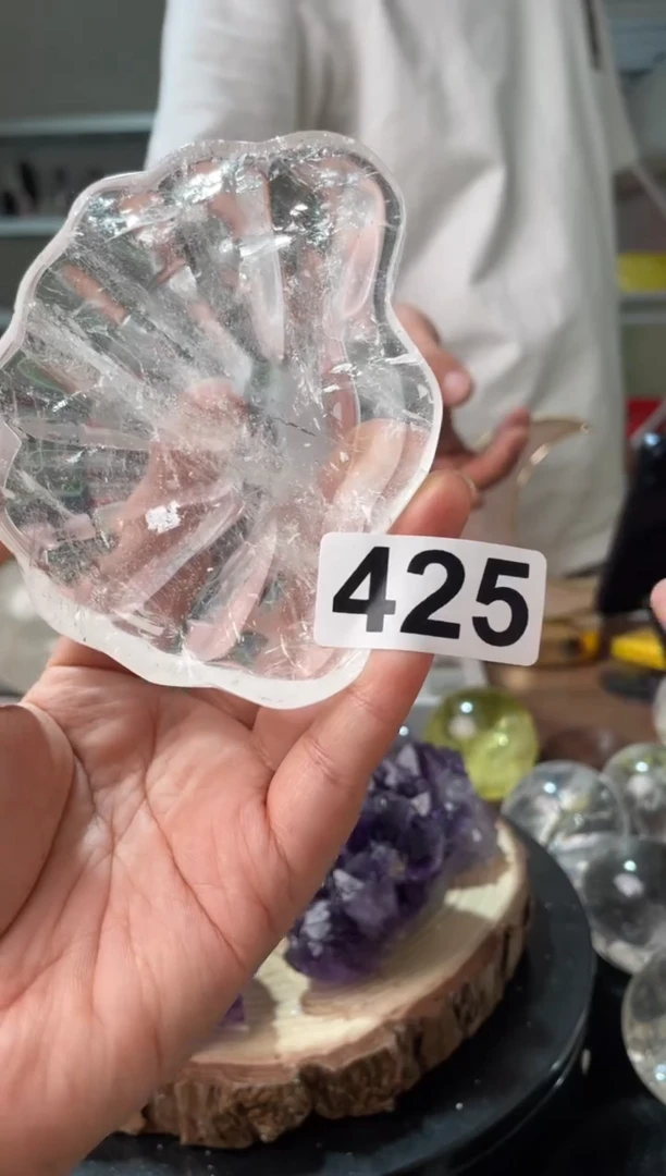 未镶嵌水晶大型摆件（非配饰）白水晶盘子625