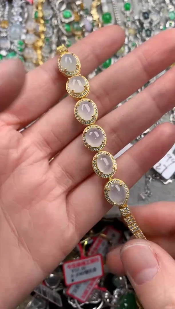 银S925镶嵌戒指翡翠10-10-10    9