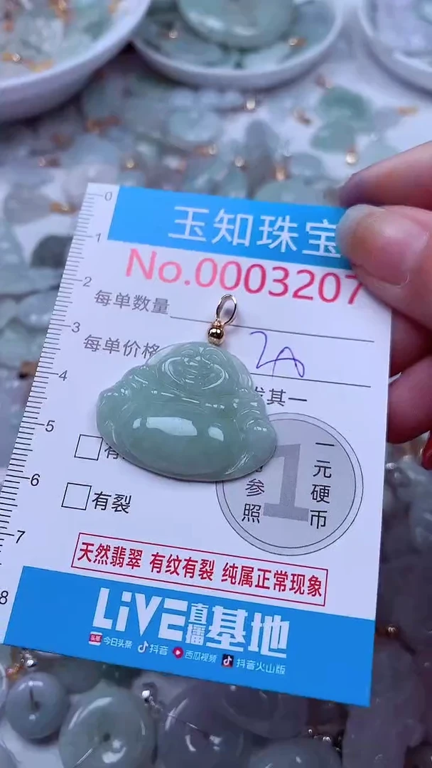 吊坠(不含链)未镶嵌翡翠3207