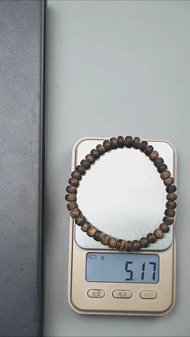 沉香手串达拉干沉水算盘珠5.1克