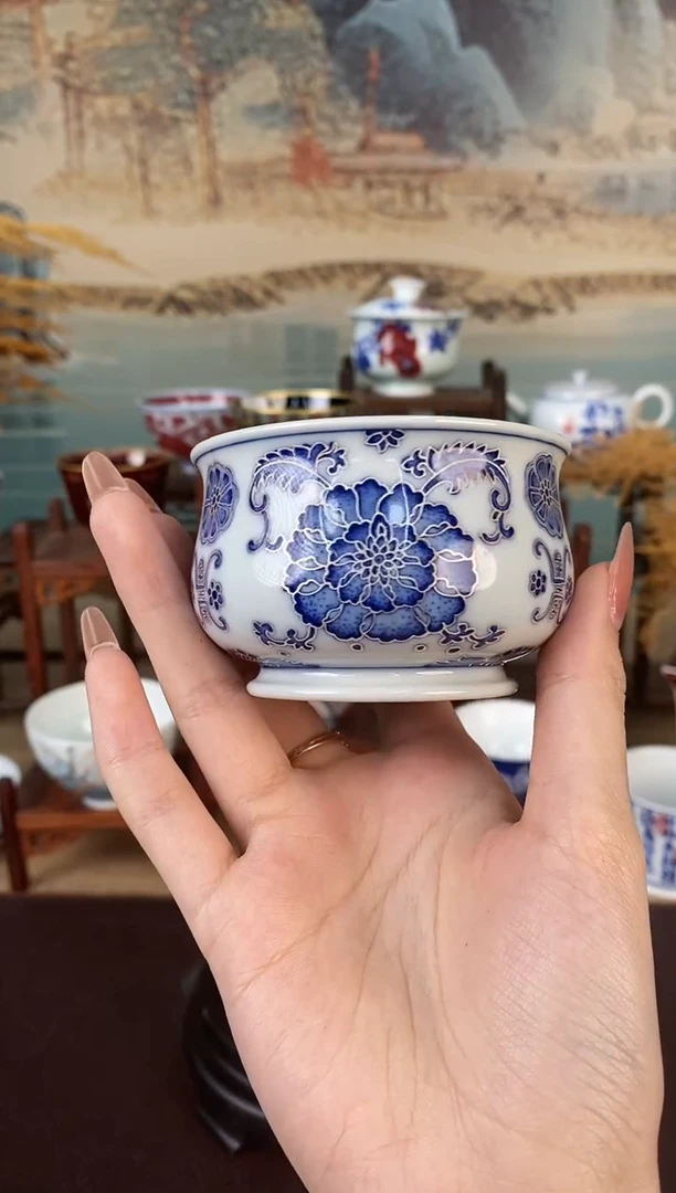 高温釉下景德镇手工手绘茶器38