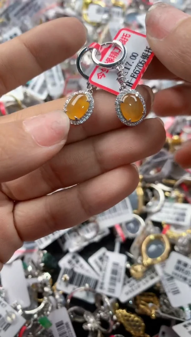 银S925镶嵌戒指翡翠777----2