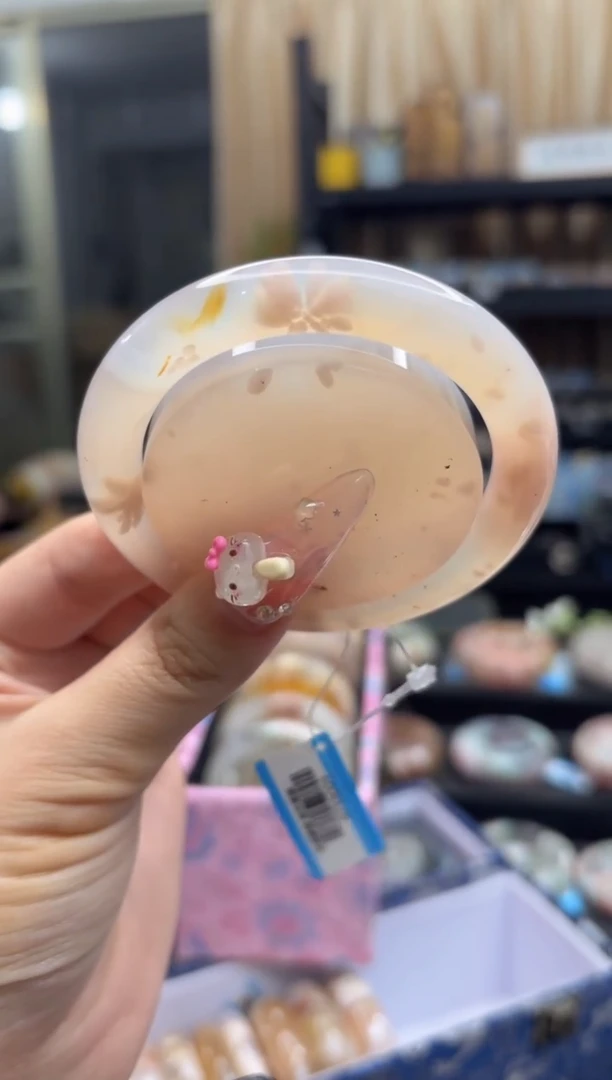 未镶嵌手镯石英质玉219(56圈赠送镯心)