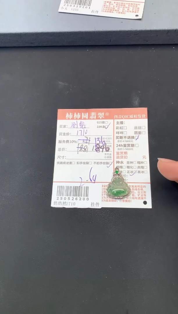 颈饰18K金镶嵌翡翠姐姐250526200