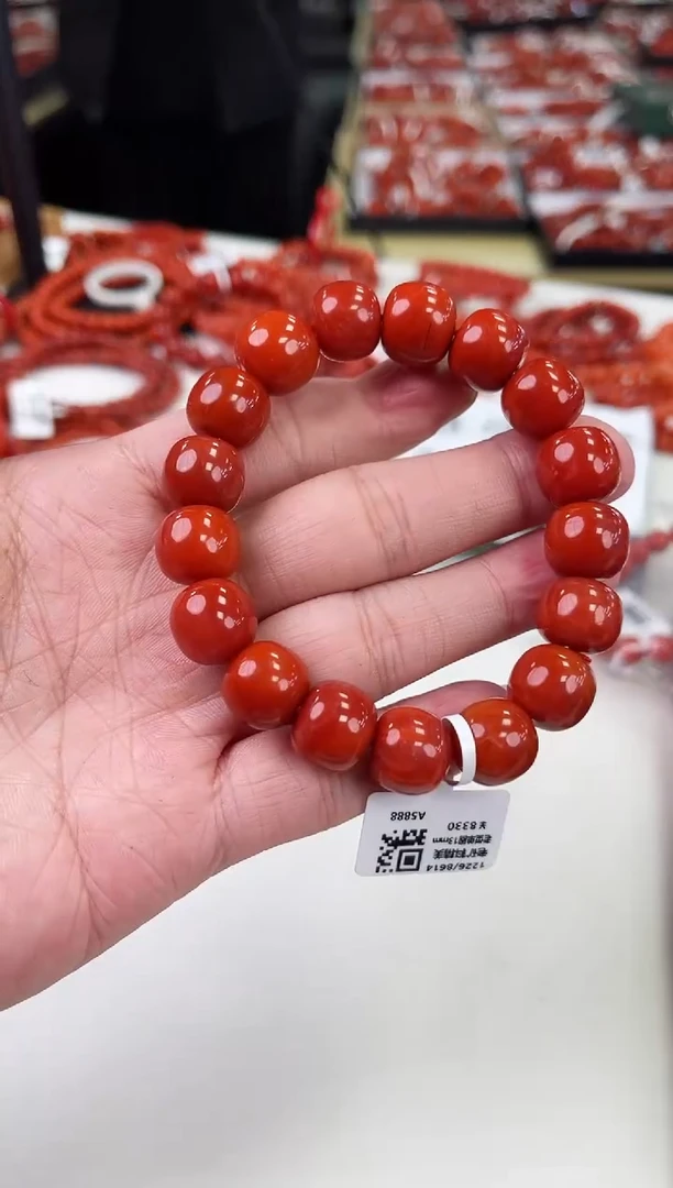【闪购商品】南红玛瑙瓦西老型手串13+未镶嵌一个/条