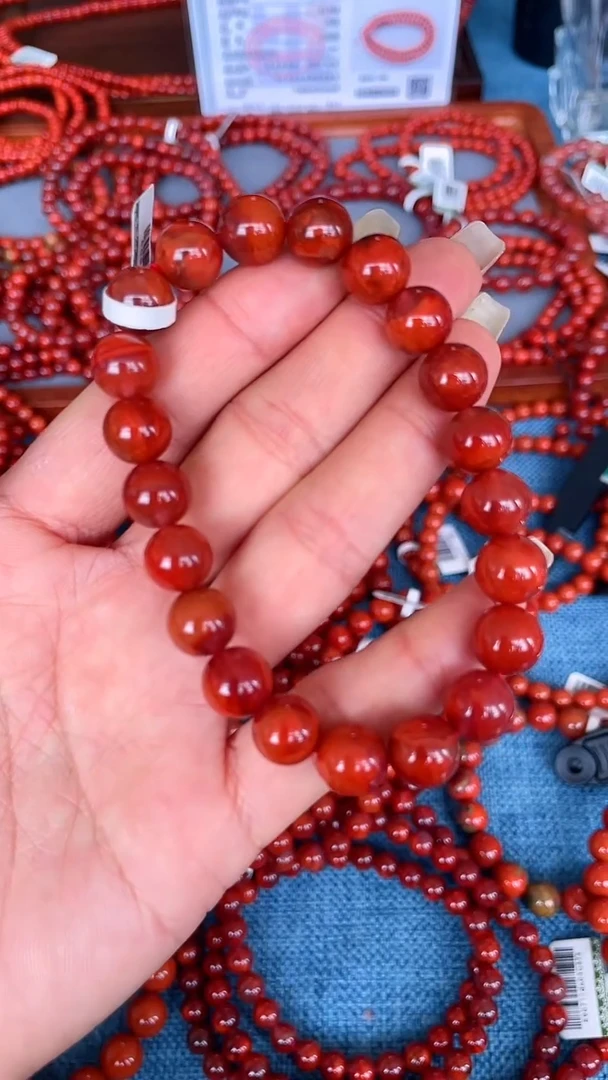 未镶嵌手串南红玛瑙N32凉山瓦西料单圈