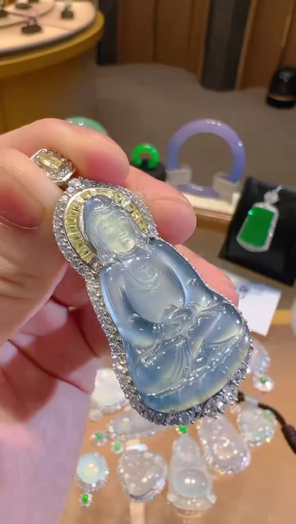 【闪购商品】翡翠吊坠(不含链)银S925镶嵌多样性发货一件