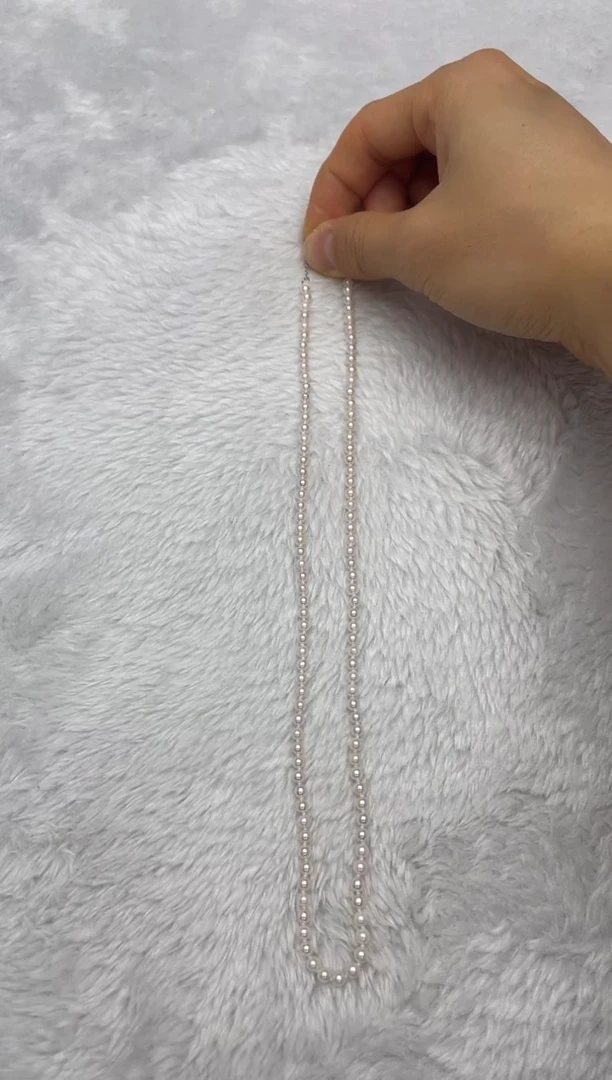 项链银S925镶嵌海水珍珠AK3.5-4mm