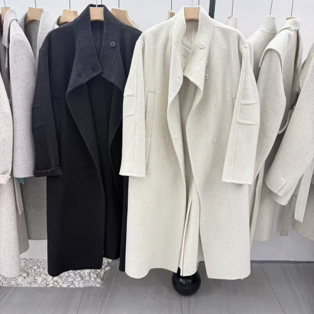 小孟~新品小众时尚腰带款羊毛大衣