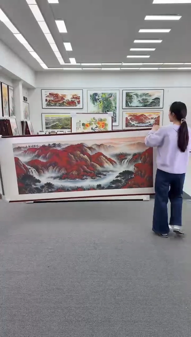 国画手绘 鸿运当头 219*88