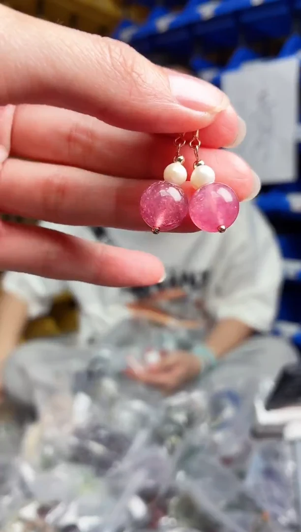 未镶嵌耳坠水晶344