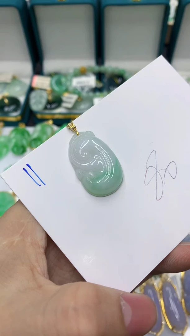 【闪购商品】翡翠颈饰18K金镶嵌翡翠链接