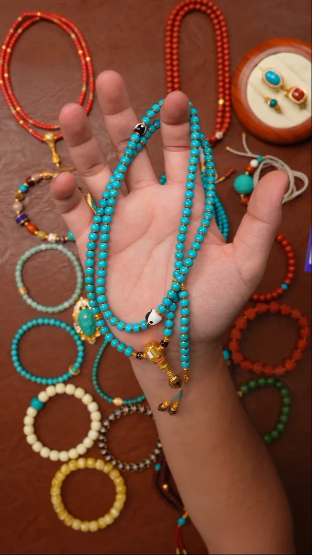 绿松石未镶嵌脖挂绿松石脖挂