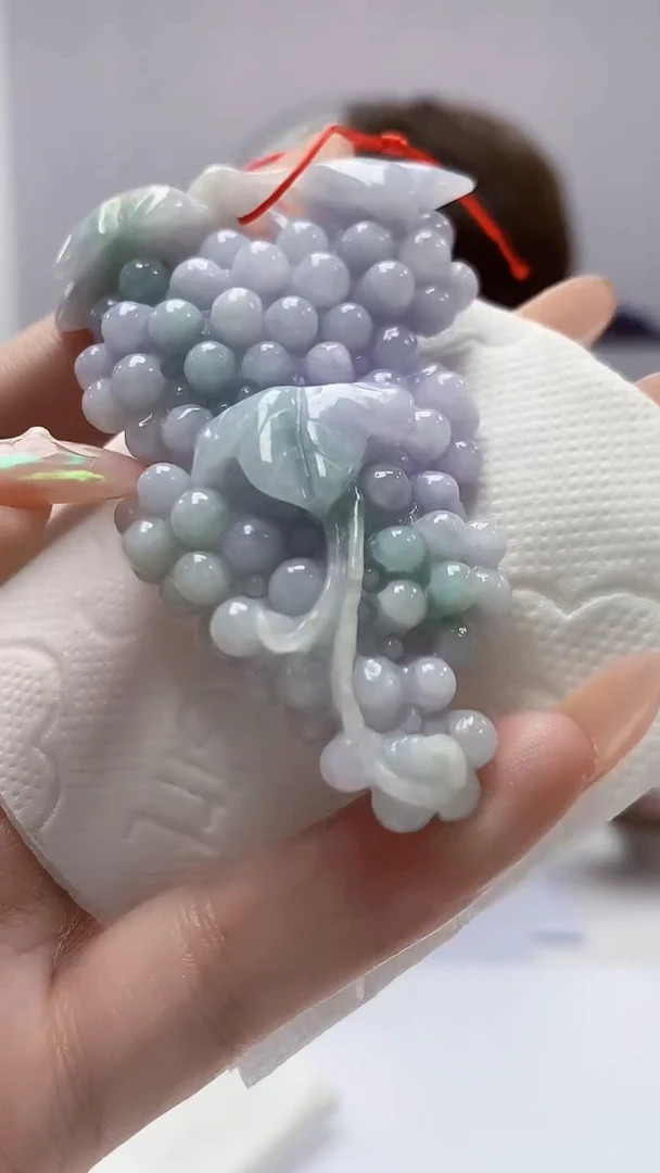 【闪购商品】定制翡翠未镶嵌4868DD-毛货挂件葡萄101