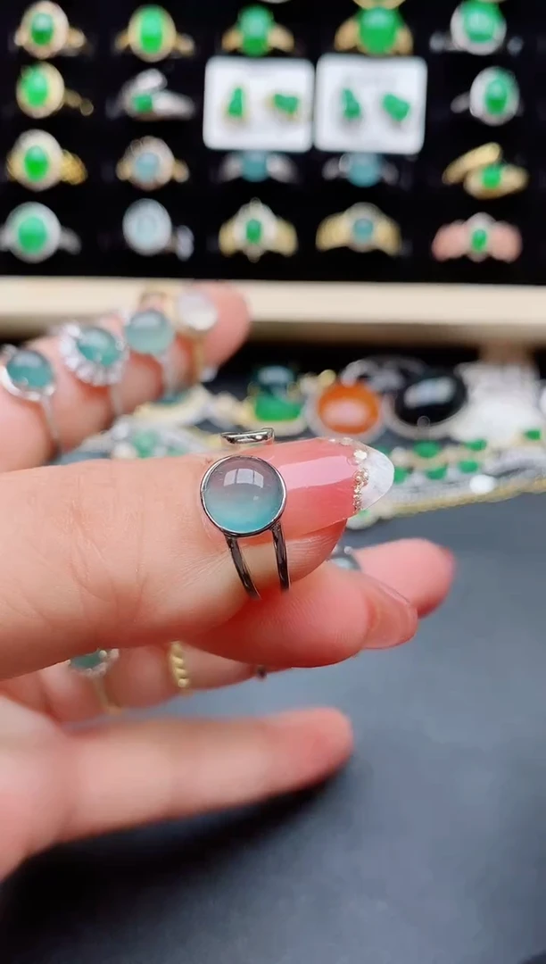 【闪购商品】翡翠戒指银S925镶嵌8058080